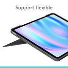 Logitech - Combo Touch iPad Air 13" (M2/M3/M4) Étui Clavier - Gris Oxford - Anglais-Modes d'utilisation à votre façon: avec ses multiples modes d’utilisation et possibilités, saisissez, dessinez, regardez des vidéos, lisez ou passez des appels sans retirer votre iPad Air de l'étui clavier 