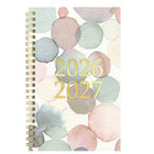 Blueline - Agenda Scolaire Hebdomadaire/Mensuel - 8 po H x 5 po l - Motif Splash - Anglais-Reliure à double spirale dorée, couverture en poly épaisse