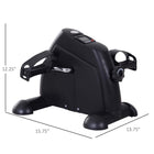 Soozier - Vélo d’exercice à pédales mini portable, noir-Bouton de résistance rotatif réglable permettant de personnaliser votre entraînement 