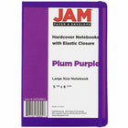 JAM Paper - Grand carnet à couverture rigide avec élastique - 70 feuilles lignées - 5 7/8" x 8 1/2" - Violet-Taille : Grand (5 7/8 x 8 1/2 pouces) | Se glisse facilement dans les sacs, sacs à dos et porte-documents.