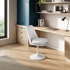 Modway - Lippa Salle à manger pivotante Cuir végane Fauteuil d’appoint - Blanc blanc-Légèrement penché en arrière