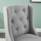 Modway - Baronet Bouton à touffe Tissu rembourré Tabouret de comptoir - Gris clair-Rembourrage en mousse dense