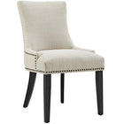 Modway - Marquis Tissu Chaise à manger Ensemble de 4 - Beige-Pattes en caoutchouc noir