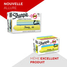 Surligneurs Sharpie à réservoir à encre liquide, pointe biseautée – bleu – Paquet de 12-Pointe biseautée pour des lignes larges ou étroites