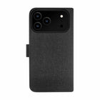 Blu Element - Étui Folio 2-in-1 pour iPhone 17 Pro Max - Noir-Matériau semi-doux cousu à la main de qualité supérieure