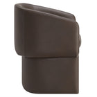 Modway - Verity Barrel Back Cuir végane Chaise à manger - Espresso-Arrivée entièrement assemblée