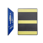Futech - Panneau pour toilettes Femme et handicap avec braille - Bleu - Paquet de 2-Conception en braille