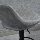 HOMCOM - Tabourets de bar pivotants à hauteur de comptoir réglable - gris - paquet de 2-La grande base ronde maintient le tabouret en équilibre lorsqu’il n’est pas utilisé 
