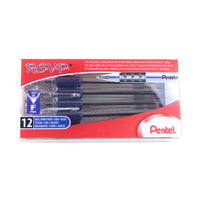 Pentel – Stylos à bille R.S.V.P. – 0,7 mm – bleu – paquet de 12  -Bien équilibré, ce stylo durable est un choix populaire.