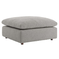 Modway - Commix Boucle rempli de duvet et trop rempli Tissu Ottoman - Gris clair-Ottoman moderne contemporain