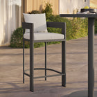 Modway - Tahoe Terrasse extérieure Aluminium pour patio Chaise de bar - 44,5 po - Blanc-Siège à lattes