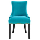 Modway - Marquis Performance Velvet Chaises de salle à manger Ensemble de 2 - Bleu-8
