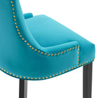 Modway - Marquis Performance Velvet Chaises de salle à manger Ensemble de 2 - Bleu-9