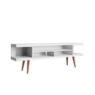Manhattan Comfort - Meuble TV moderne Utopia 70,47 po - Finition blanc mat-Pieds évasés élégants en bois massif pour une durabilité accrue