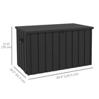 Outsunny boîte de rangement de terrasse 119 gallons avec roues et poignées-Vérin à air sur le couvercle, pour une ouverture fluide et facile
