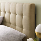 Modway - Lily Tissu rembourré Tête de lit Queen, Beige-Rembourrage en polyester fin