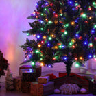 HOMCOM - Arbre de Noël artificiel pré-éclairé 6 pi avec lumière LED bicoloure-Matériau : Plastique, acier 