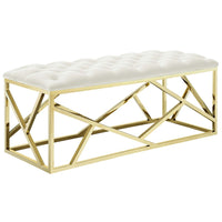 Modway - Intersperse Banc - Ivoire d’or-Lit ou banc de salon moderne