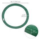 Soozier - Coussin de trampoline 8 pi - vert-Housse de haute qualité et sécurité fabriquée en PVC 500D sur le dessus et PE 128g/㎡ sur le dessous