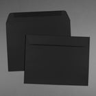 JAM Paper - Grandes enveloppes format livret avec fermeture gommée, 9 x 12 po, noir, pqt/50-Ouverture de l’enveloppe : latérale
