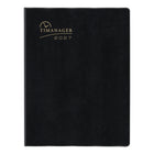 Blueline - 2027 agenda hebdomadaire/mensuel Timanager 13 mois 7 jours Blueline – 11 po x 8 1/2 po – noir-Planificateur de 7 jours avec calendrier planificateur au début de chaque mois. Horaire de rendez-vous de 7 h à 8 h 30 à intervalles de 30 minutes