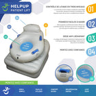 Mobile Patient Lift - HelpUp - Soulève-personne gonflable de sol 48 po - dispositif portable de récupération après chute - gris/bleu - capacité 300 lb-Supporte jusqu’à 300 lb grâce à une technologie de gonflage stable et à un processus de levage sécuritaire