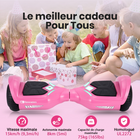 Gyrocopters - Hoverboard PRIME pour enfants - Vitesse de 15 km/h - 300 W - 6,5 pouces - Roues LED - Haut-parleur Bluetooth - Rose-Moteur de 300 W