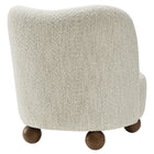 Modway - Monroe Tissu Boucle Chaise d’accent - Noyer perlé-Épingles de pied non marquées