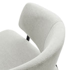 Modway - Nella Rembourré Chenille à bruyère Chaises de salle à manger Ensemble de 2 - Papier journal noir-10