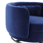 Modway - Relish Performance Velvet Chaise pivotante - Marine noire-Système de soutien à ressorts