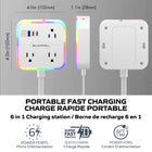 Bell+Howell - Parasurtenseur à 3 prises avec bloc d'alimentation à DEL et 1 port USB-A et 2 ports USB-C - Cordon de 6 pi-Alimenter plusieurs appareils à la fois