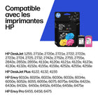 Cartouche d'encre noire HP 67 Couleur/67XL Noir, paquet de 2-Rendement approximatif par cartouche: 240 Noir/100 Couleur