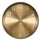 Monarch Specialties - 9112 Horloge Murale Rond de 12" - Visage D'Or/Cadre Doré-Rehaussez la décoration de votre intérieur avec cette superbe horloge murale ronde de12 pouces, dotée d'un cadran doré métallique sophistiqué et d'un cadre doré assorti, parfaite pour les intérieurs modernes