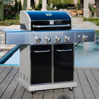 Kenmore - Barbecue au gaz à 4 brûleurs avec brûleur latéral de saisie-Dimensions du gril - 53,2 po de largeur x 45,4 po de hauteur.