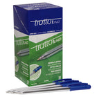 Tratto - Stylo à bille - pointe moyenne - bleu - paquet de 50-Transparent