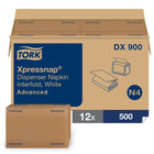 Tork - Universal Xpressnap Blanc - 500 feuilles par paquet - Paquet de 12-Grandes serviettes de distribution interpolaires qui sont parfaites pour les restaurants en libre-service.