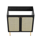 Modway - Chaucer 30" Armoire de toilette de salle de bain (lavabo non inclus) - Noir-Stratifié à grain de bois