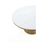 Manhattan Comfort - Table basse Glenn moderne et glamour 80 cm (31,49 po) - Or-Le diamètre du plateau mesure 31,49 pouces