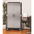 Seville Classics - Armoire de rangement roulante UltraHD - 36 po L x 18 po l x 72 po H - Graphite-Capacité de poids total : 600 livres (150 livres par tablette)
