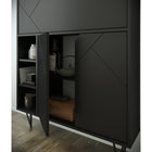 Nexera - Bureau mural Slim, Noir-10