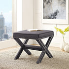 Modway - Rivet Banc - Gris-Moulures à clous en argent et cuivre (ottoman ivoire)
