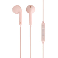 Basic Tech Écouteurs filaires avec contrôle du volume et microphone intégré - Rose-Universel
