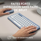 Logitech - Pebble 2 Combo for Mac, clavier et souris sans fil - Blue-Compatible avec les ordinateurs portables MacBook Neo : connexion Bluetooth instantanée, compatibilité parfaite et couleurs assorties