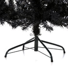 HOMCOM - Arbre de Noël Artificiel 6 Pieds Décoration Maison Ouverture Automatique - Noir-Les branches peuvent être ouvertes automatiquement pour un assemblage facile 