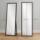 HOMCOM - Miroir rectangulaire corps entier - 21 po l x 64 po H - noir-Aucun assemblage requis 