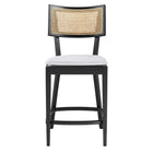 Modway - Caledonia Tabourets de comptoir - Noir Blanc - Ensemble de 2-8