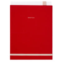 Gry Mattr - Carnet à croquis Studio - Rouge-Carnet à croquis vertical format B5 (9,84 po H x 7,09 po L avec pages vierges