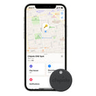 Chipolo - Traceur Bluetooth ONE Spot - Noir - Paquet de 4-Localisez votre portefeuille sur une carte, en utilisant la puissance du vaste réseau Apple Find My