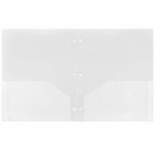 JAM Paper - Dossier scolaire robuste à 3 trous et 2 pochettes - transparent - Paquet de 6-Taille : 9,5 x 11,625 pouces | S'adapte facilement aux documents de 8,5" x 11"