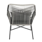 Manhattan Comfort - Ensemble de conversation de patio moderne Ashland 3 pièces - Gris - Ensemble de 5-Assemblage à domicile requis Tout le matériel inclus